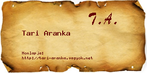 Tari Aranka névjegykártya